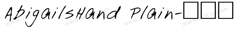 AbigailsHand Plain字体转换